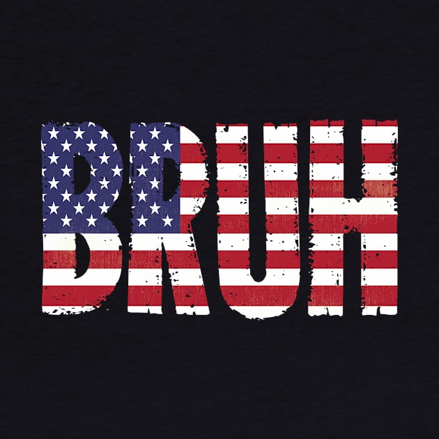 Bruh Flag - Grunge version by zeeshirtsandprints